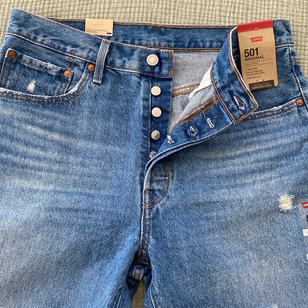 NEW - Distressed Levi’s 501 Original